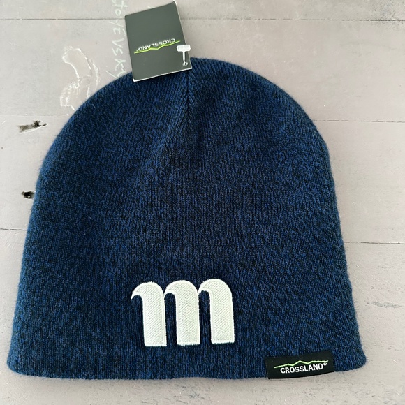 Crossland Navy Mens Beanie NWT - Picture 1 of 4